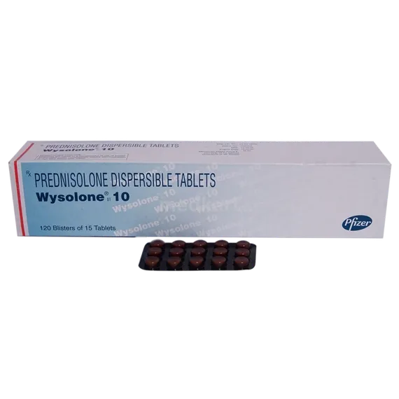wysolone 10mg dt tablet 15's